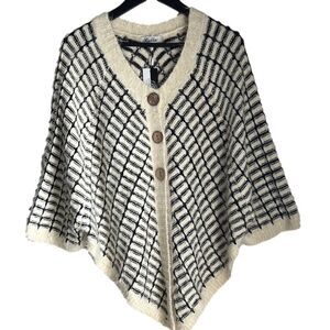 NWT Bella Wool Cape Style Sweater